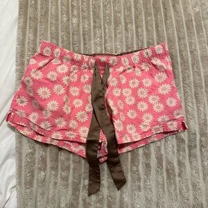Y2K micro shorts Floral Pink Women's Shorts